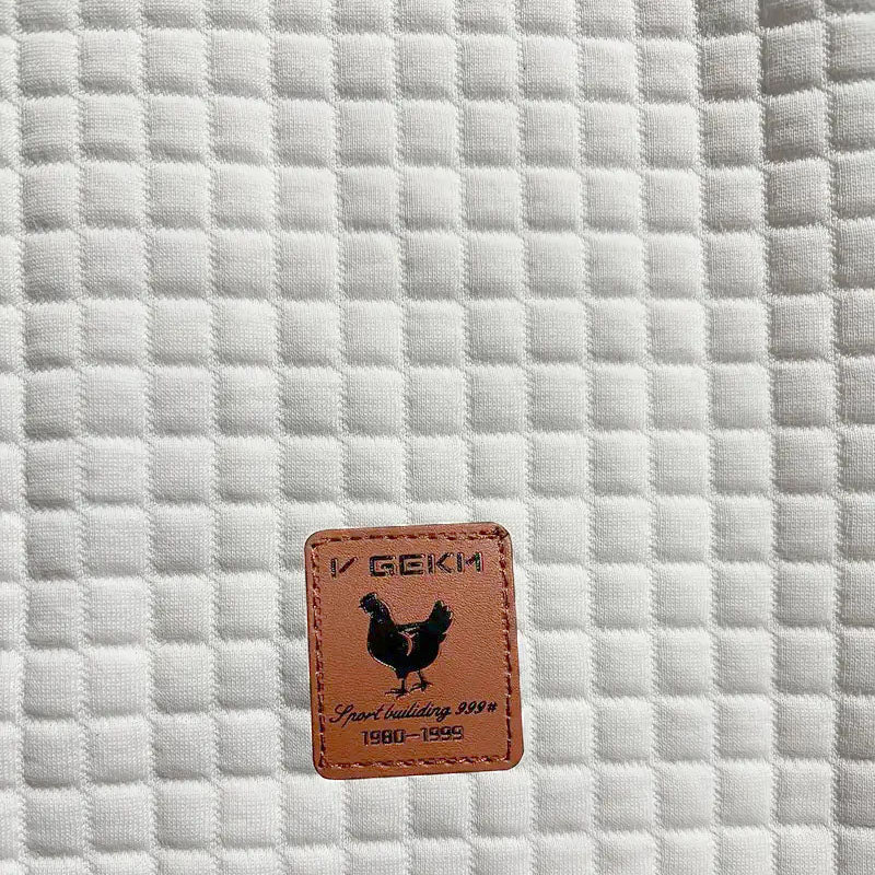 Herrarnas quiltade våffelmönstrade utomhussport tröja med lång ärm