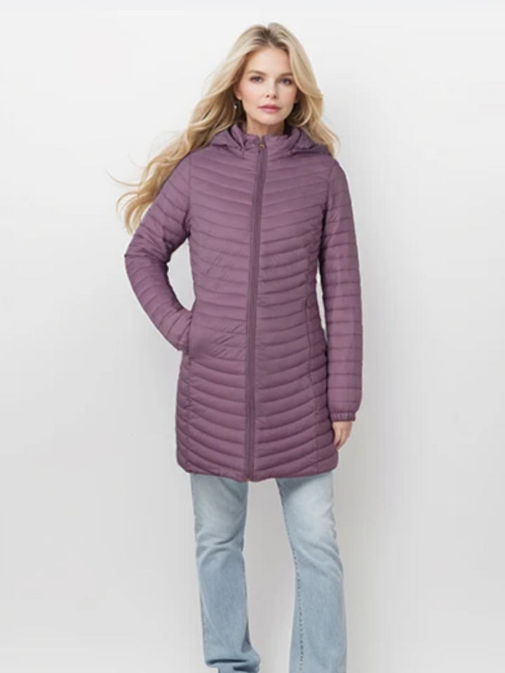 Lizette | Vinter Dam Dunjacka med Huva och Dragkedja