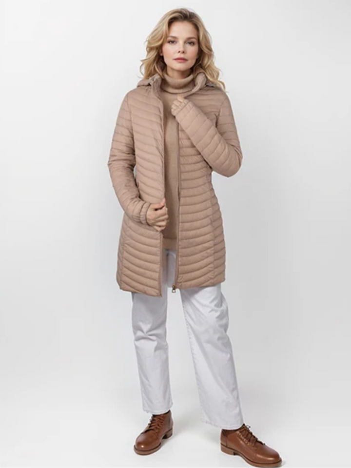 Lizette | Vinter Dam Dunjacka med Huva och Dragkedja