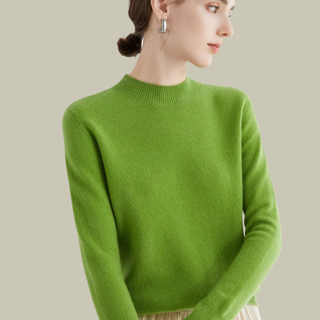 Rosanne | Kvinno Klassisk Vintertröja med Mockneck