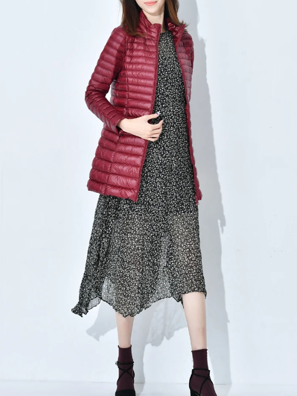 Shirin | Vinter Dam Dunjacka med Hög Krage