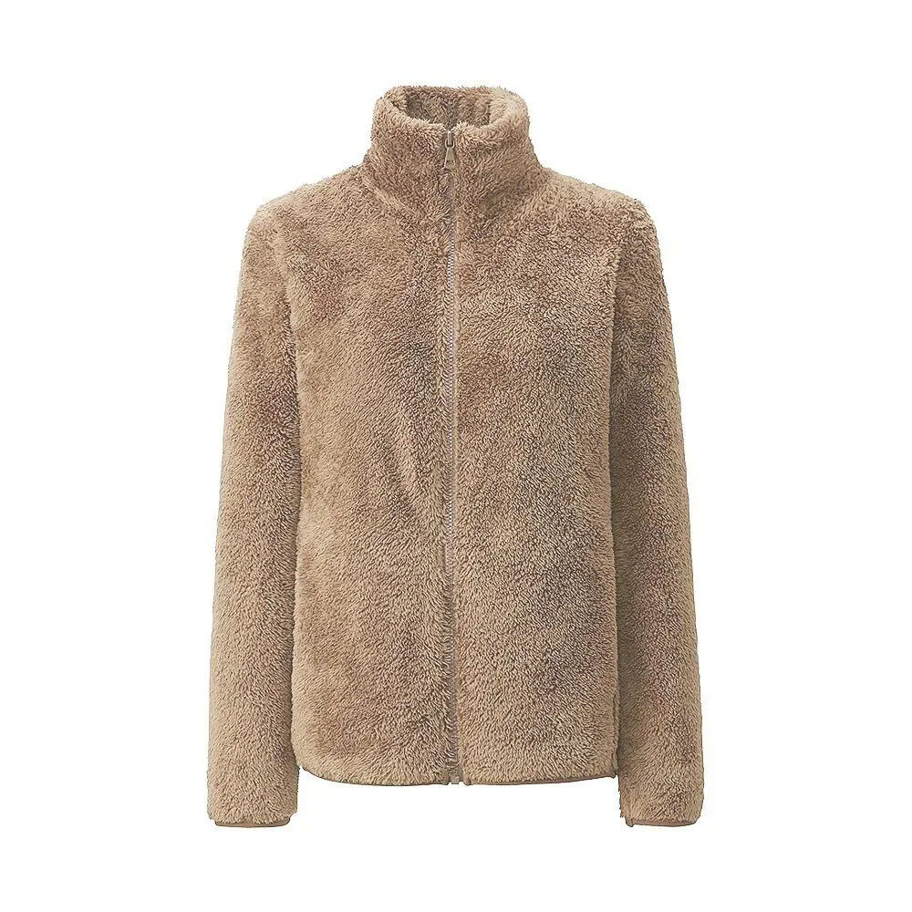 Bertel | Kvinnors Vinter Cozy Sherpa Fleece Zip Jacka