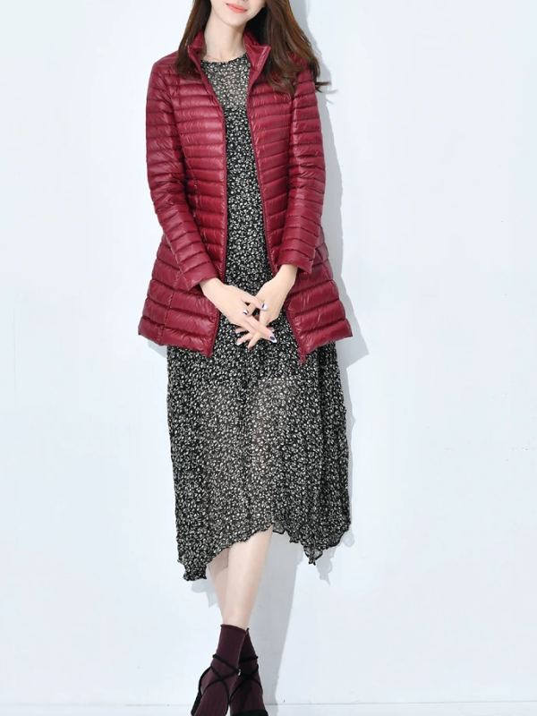 Shirin | Vinter Dam Dunjacka med Hög Krage