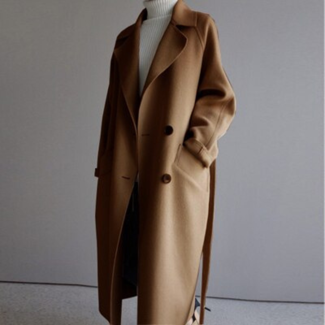 Novalie | Dam Elegant Dubbelknäppt Trenchcoat