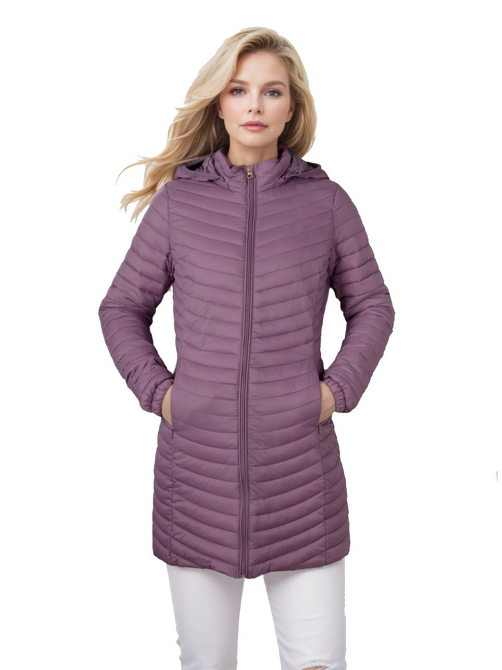 Lizette | Vinter Dam Dunjacka med Huva och Dragkedja