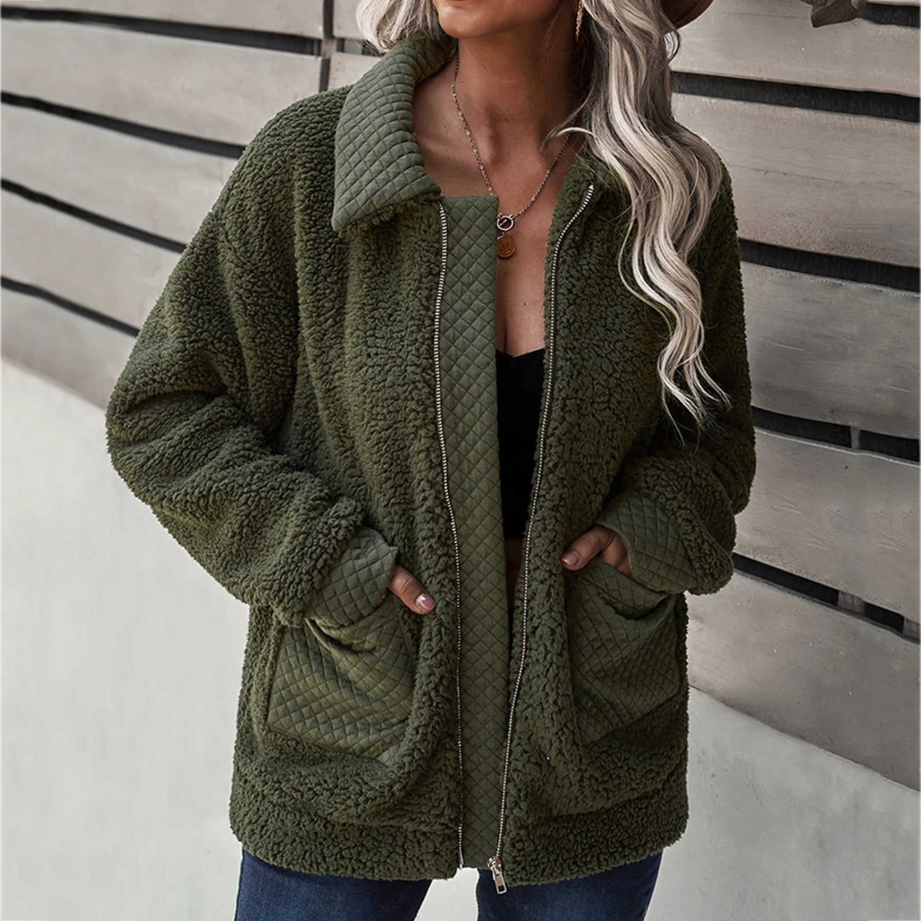 Lissy | Dam Löst Fleecejacka med Dragkedja