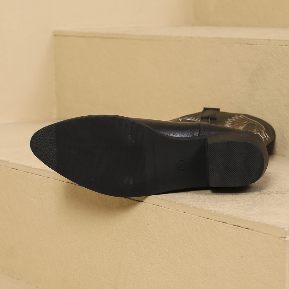 Inger | Kvinnors Vinter Cowboy Stövlar med Vingedesign