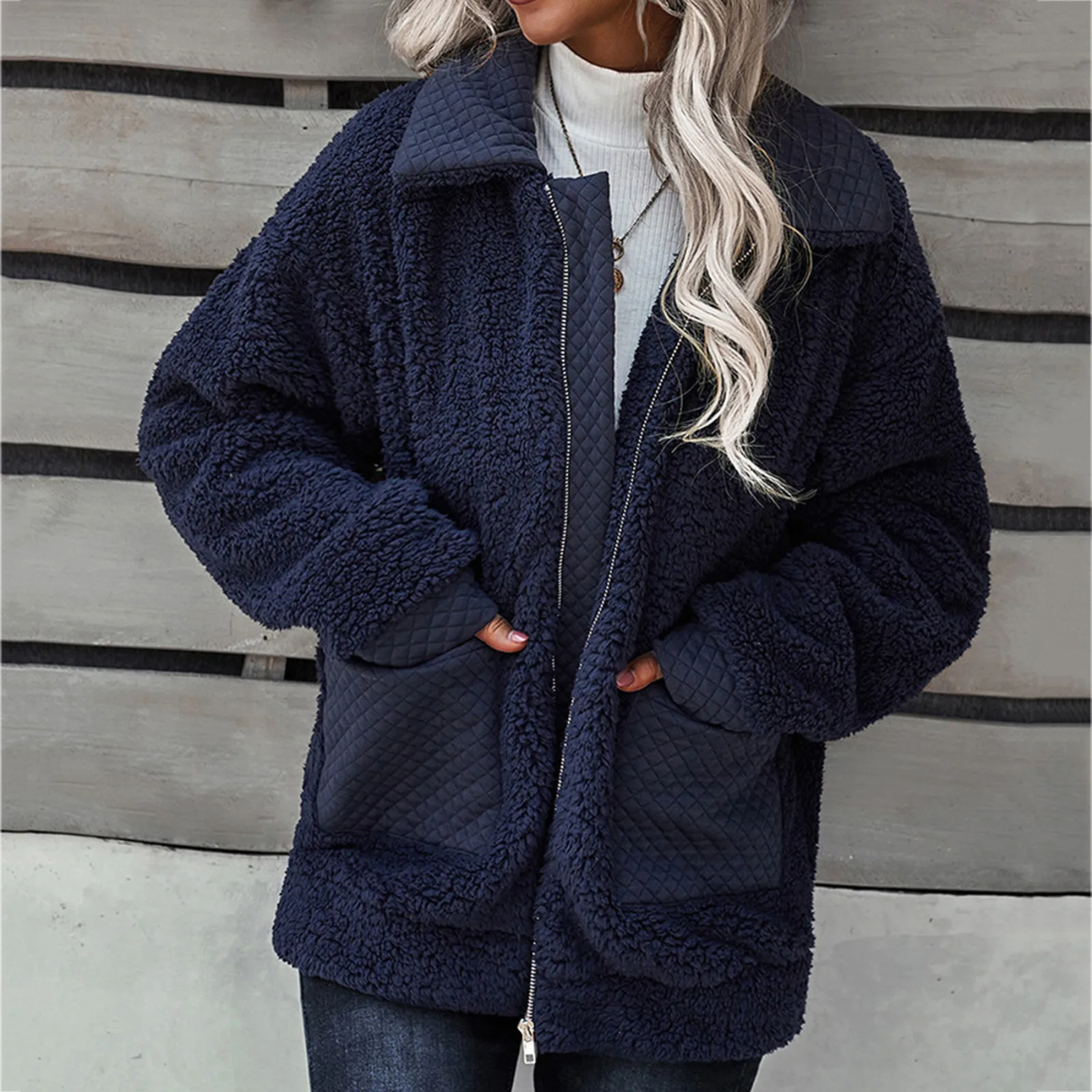 Lissy | Dam Löst Fleecejacka med Dragkedja