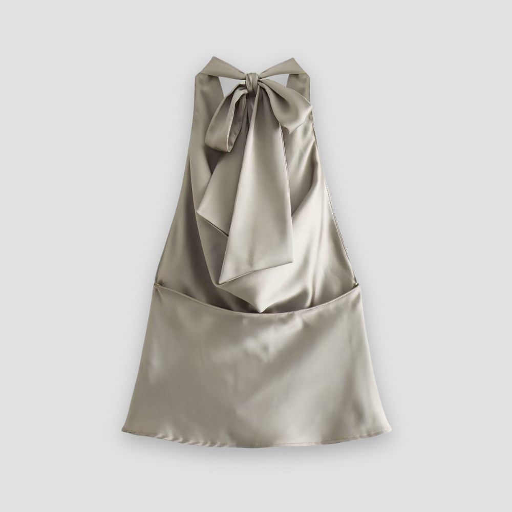 Helga | Kvinnors Cowl Hals Halterneck Top