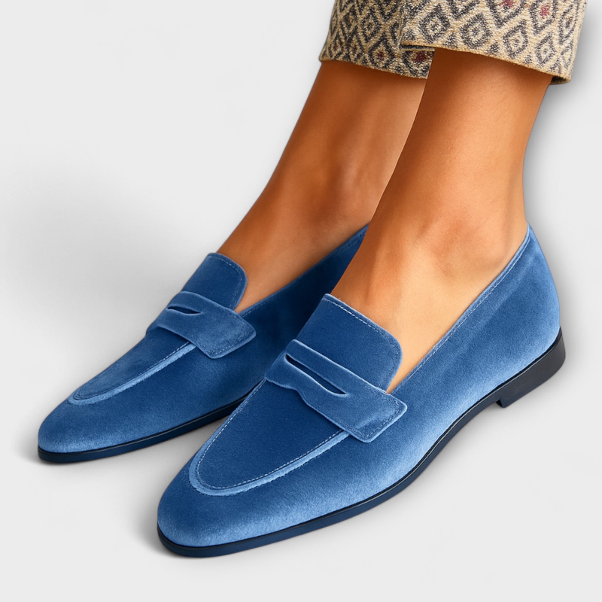 Louise | Mjuk Velour Slip-ons