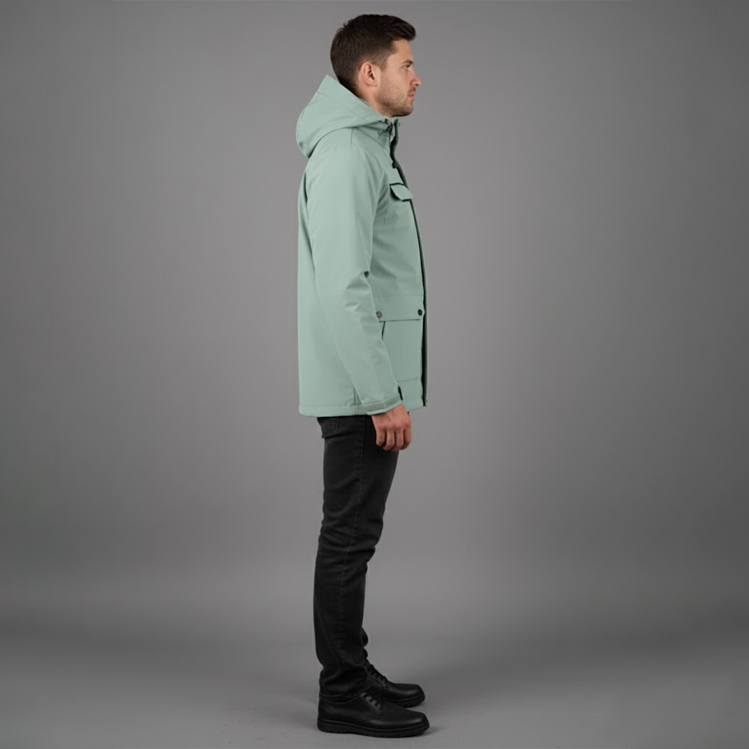 Knud | Herrarnas vattentäta skid-vinterjacka med huva för utomhusbruk