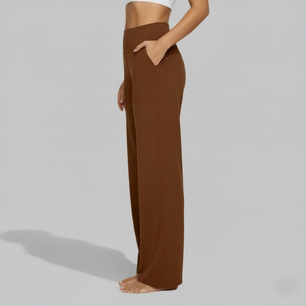 Nana | Bekväma stretchbyxor för kvinnor med vida ben i lounge-stil