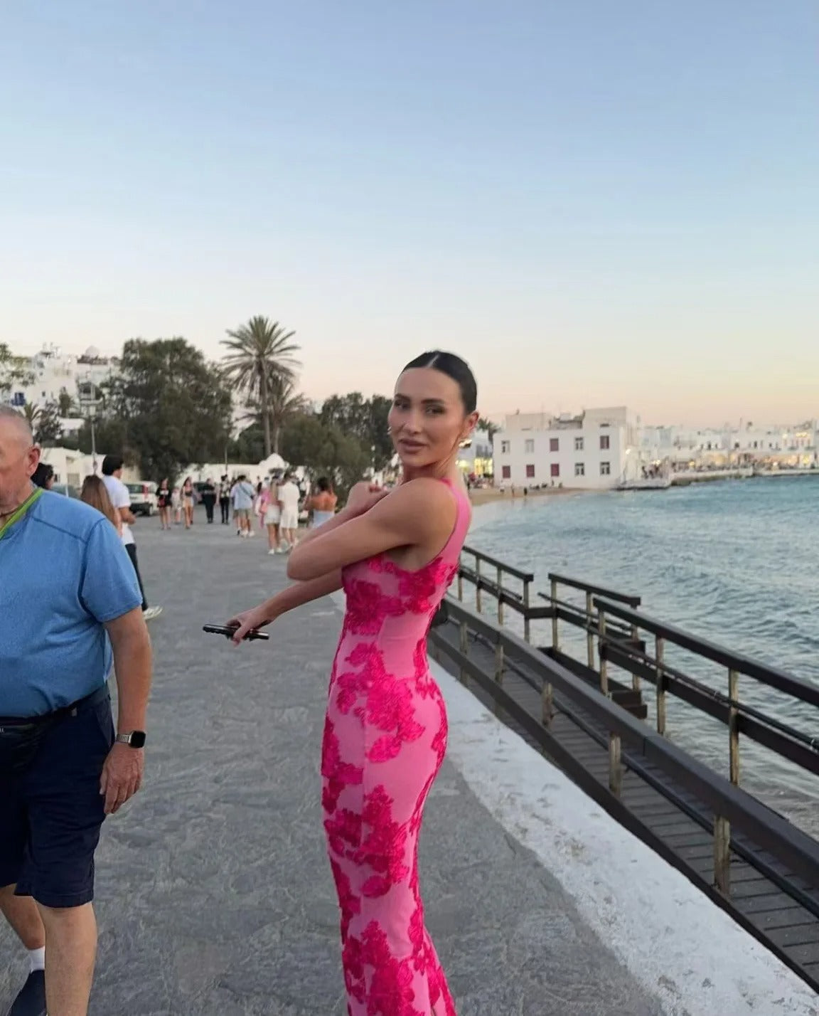 Sanne | Kvinnors Slim Fit Maxi Klänning med Blommönster