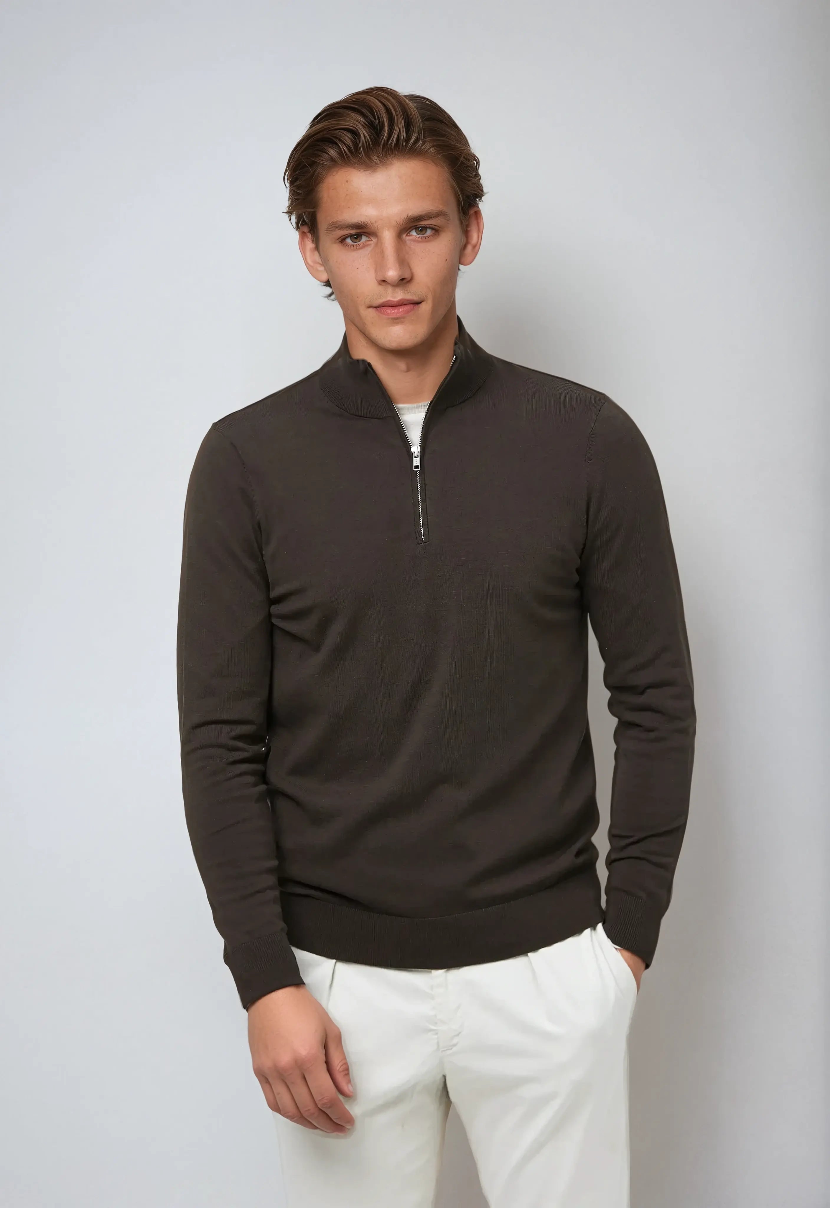 Jacob | Herr Casual Sweatshirt med Dragkedja
