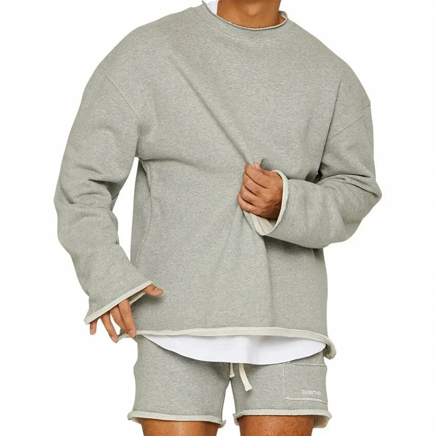 Frederik | Herr Casual Sweatshirt med Oversized Rund Hals