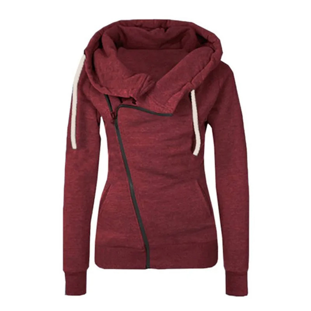 Tilia | Dam Hoodie med Dragkedja och Justerbar Huva