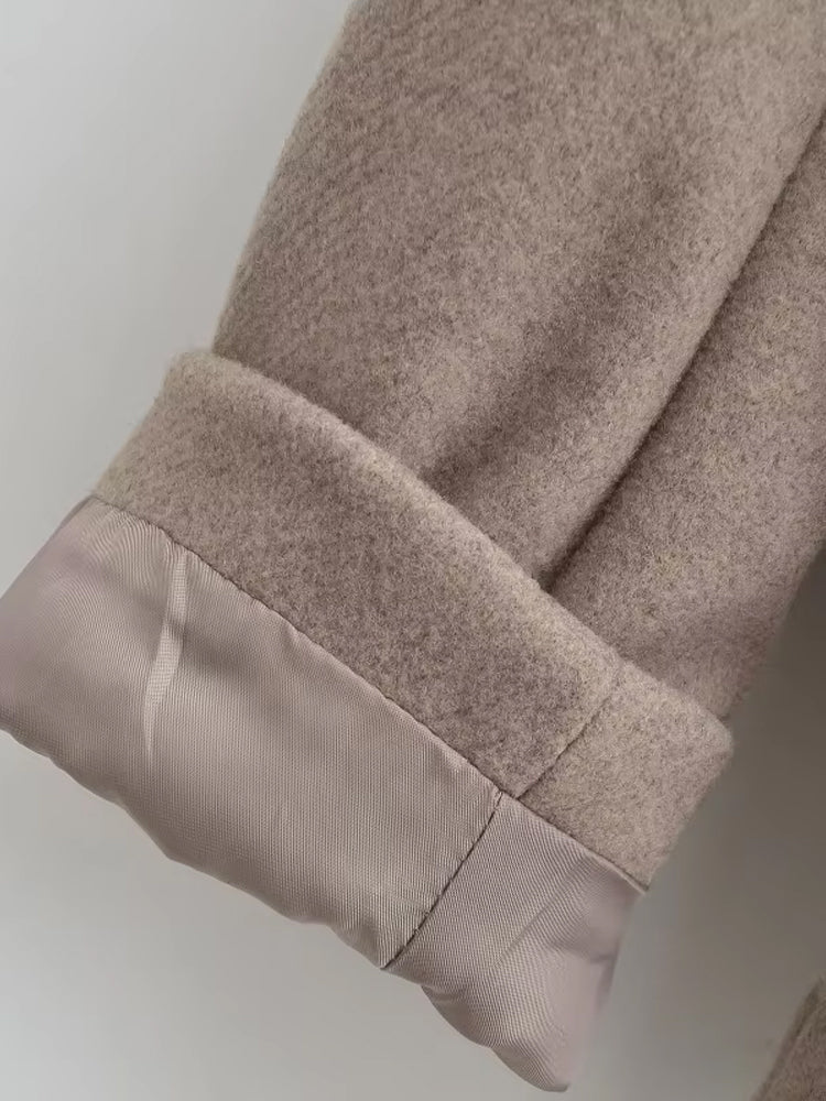 Victoria | Dubbelknäppt Ullblandad Kappa Dam