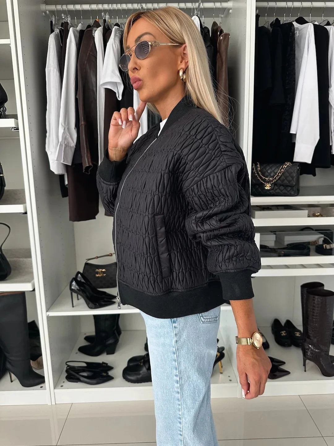 Inger | Kvinnors Trendiga Kort Cream Casual Jacka