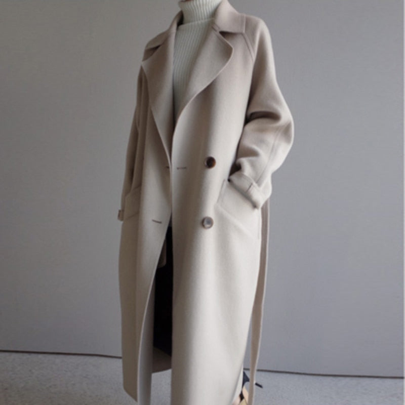 Novalie | Dam Elegant Dubbelknäppt Trenchcoat