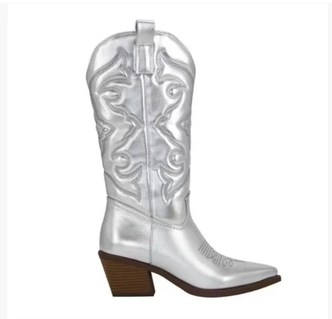 Tilde | Dam Läder Knähöga Stövlar med Klack