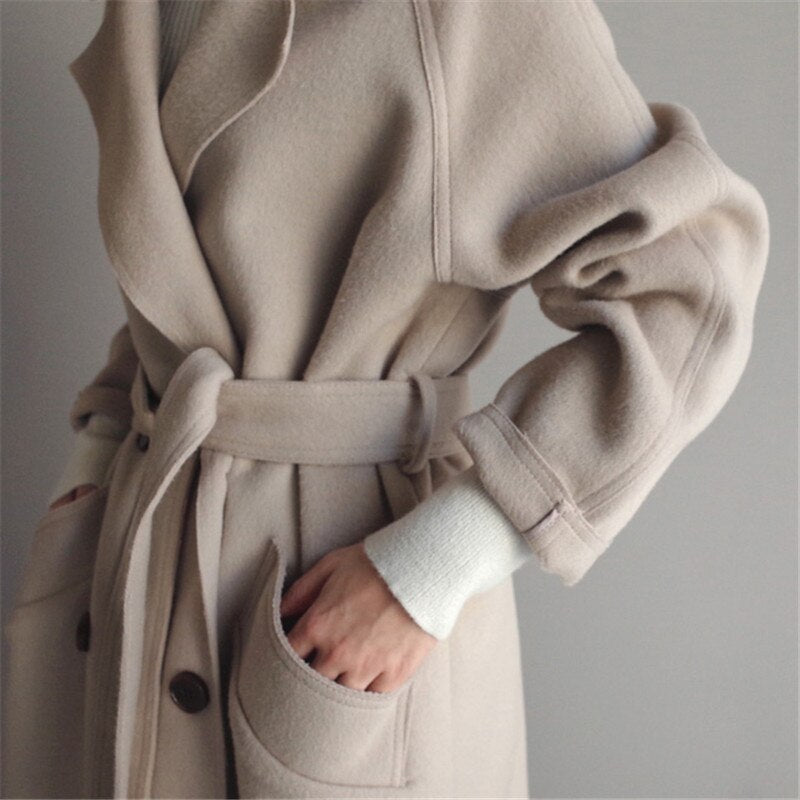 Novalie | Dam Elegant Dubbelknäppt Trenchcoat
