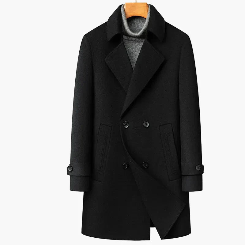 Julius | Herr Klassisk Dubbelknäppt Vinterjacka