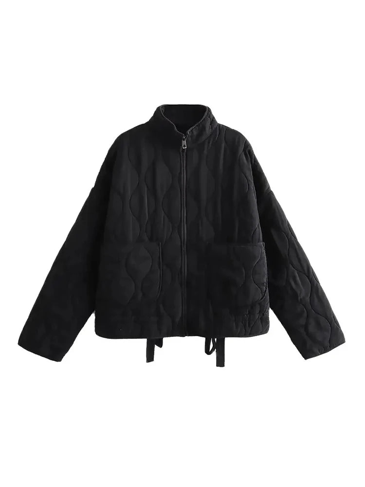 Una | Dam Casual Vinter Quiltad Jacka