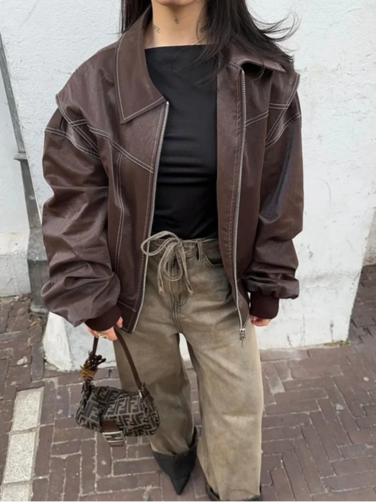 Susie | Dam Oversized Streetwear Jacka med Dragkedja