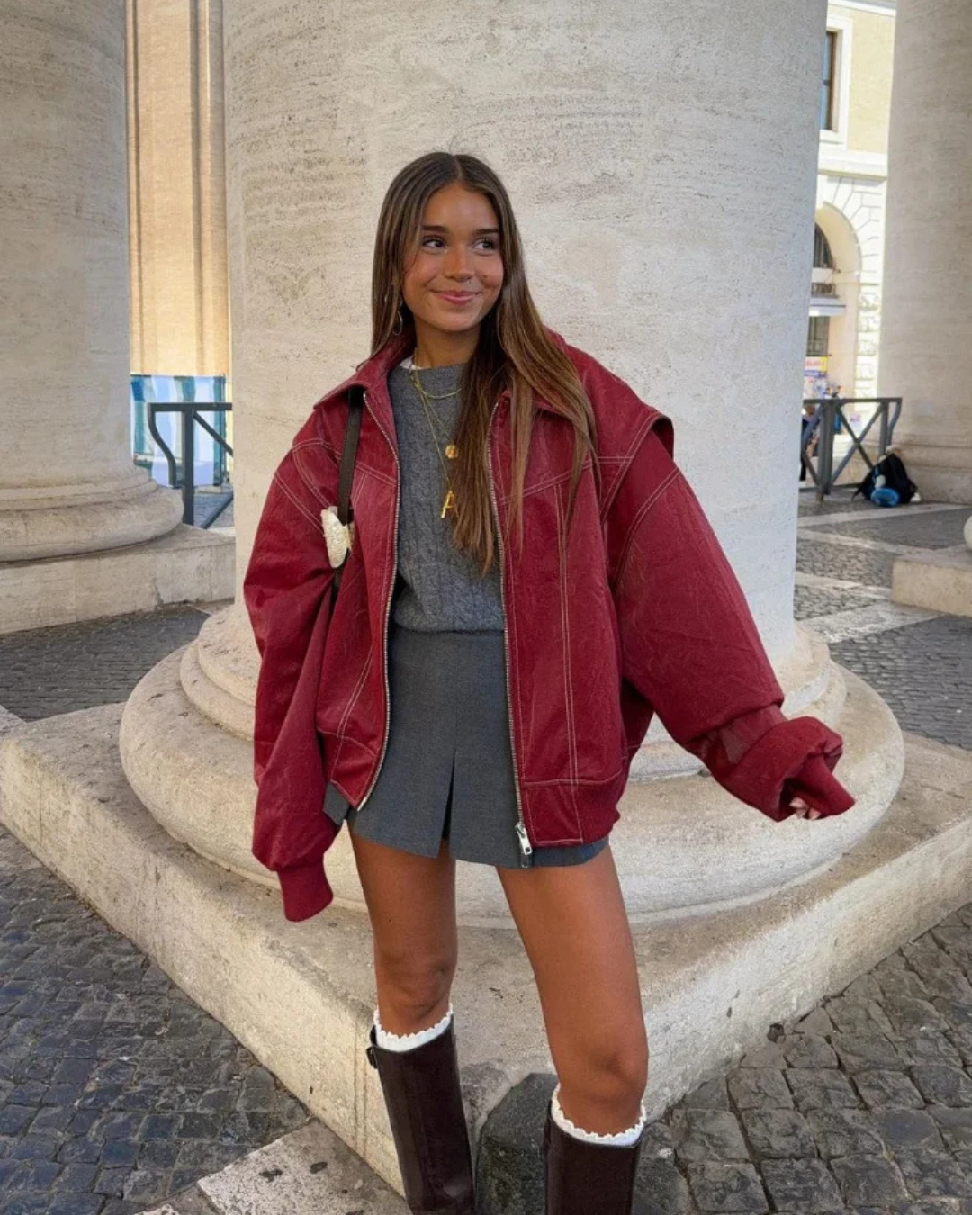 Susie | Dam Oversized Streetwear Jacka med Dragkedja