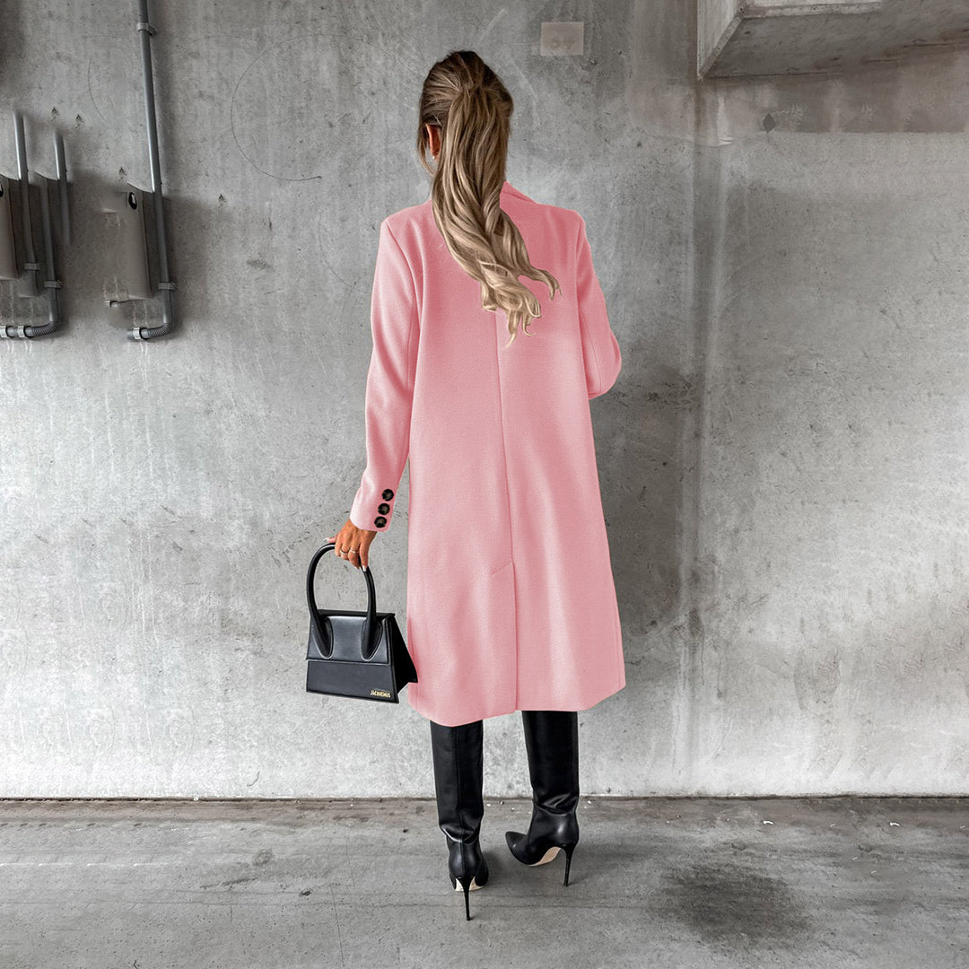 Yvonne | Kvinnor Elegant Dubbelknäppt Lång Trenchcoat