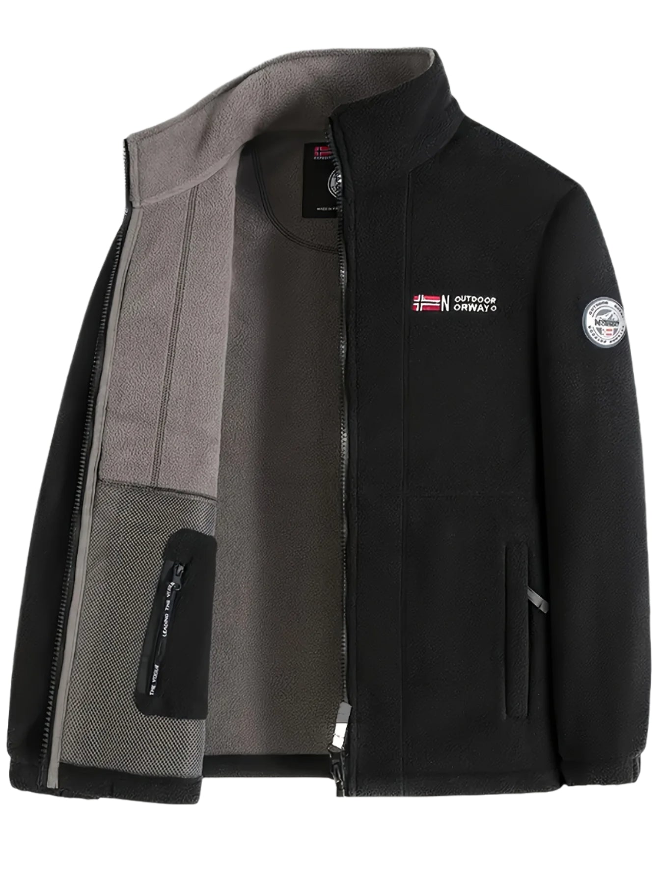 Andreas | Herr Fleecejacka Varm Utomhusjacka med Dragkedja