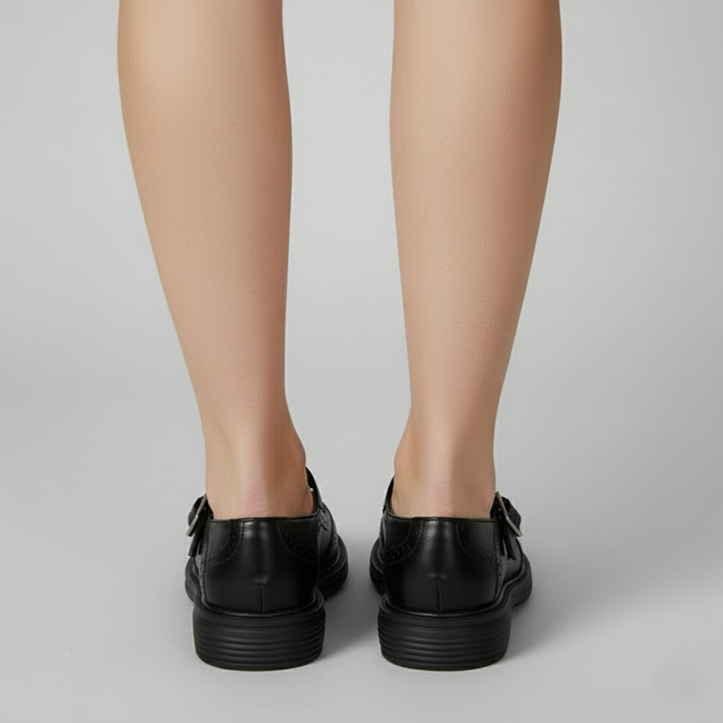 Line | Chikke klassiska stövlar i vintage Mary Jane-stil med spänne