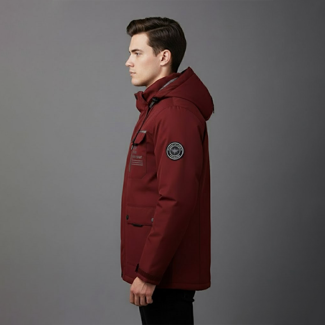 Knud | Herrarnas vattentäta skid-vinterjacka med huva för utomhusbruk