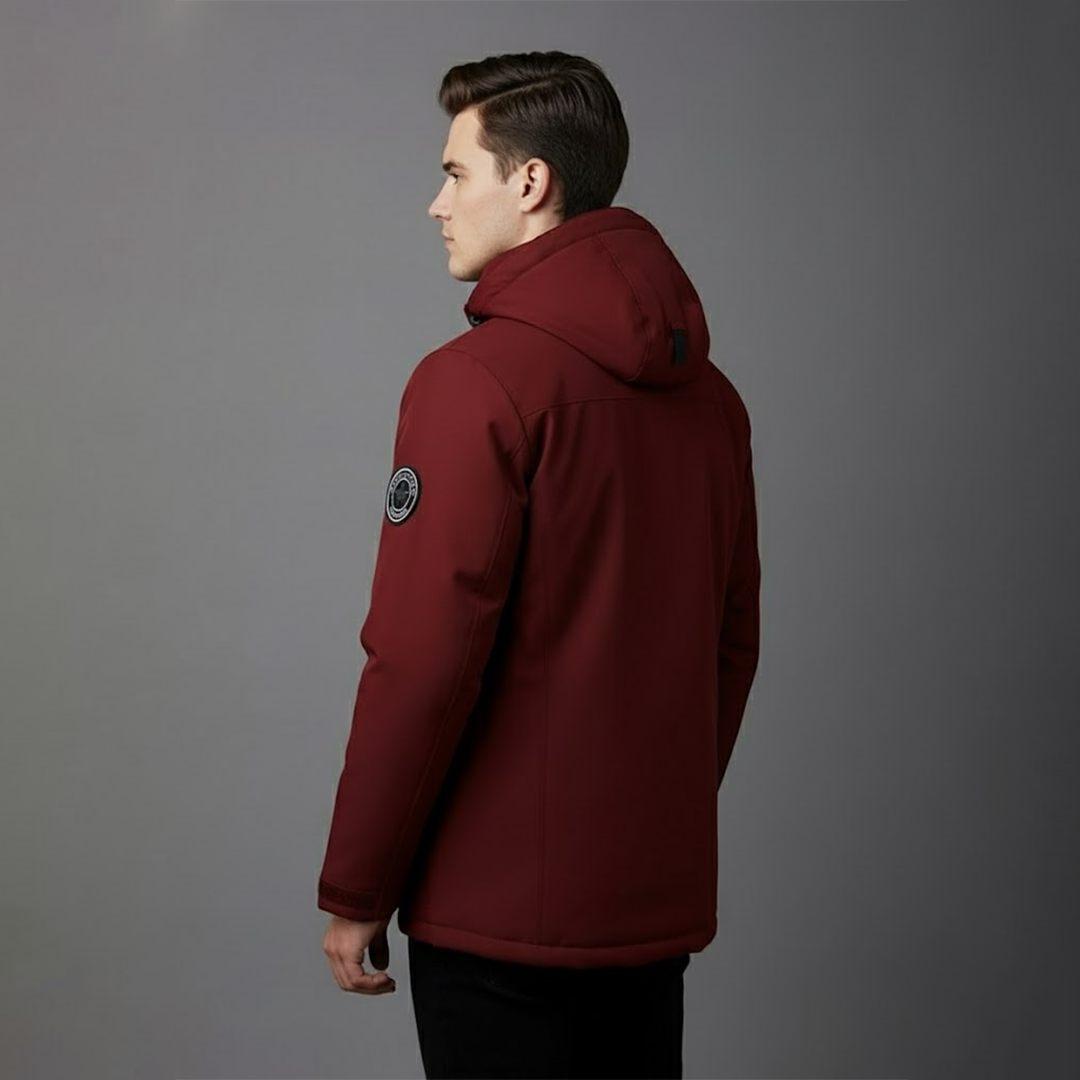 Knud | Herrarnas vattentäta skid-vinterjacka med huva för utomhusbruk