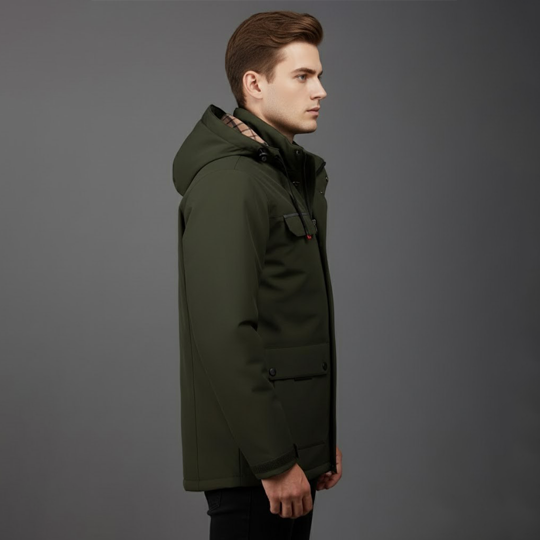 Knud | Herrarnas vattentäta skid-vinterjacka med huva för utomhusbruk