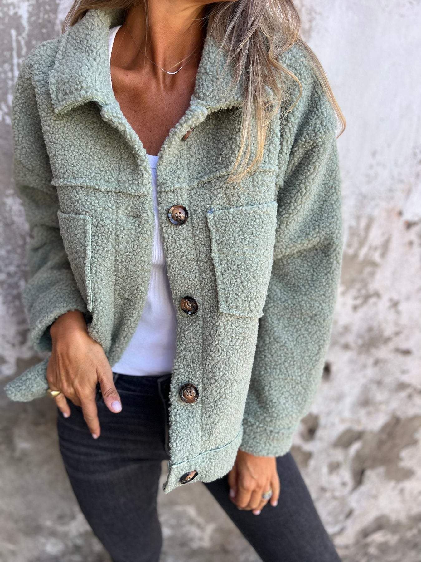 Louise | Dam Casual Vinter Sherpa Jacka