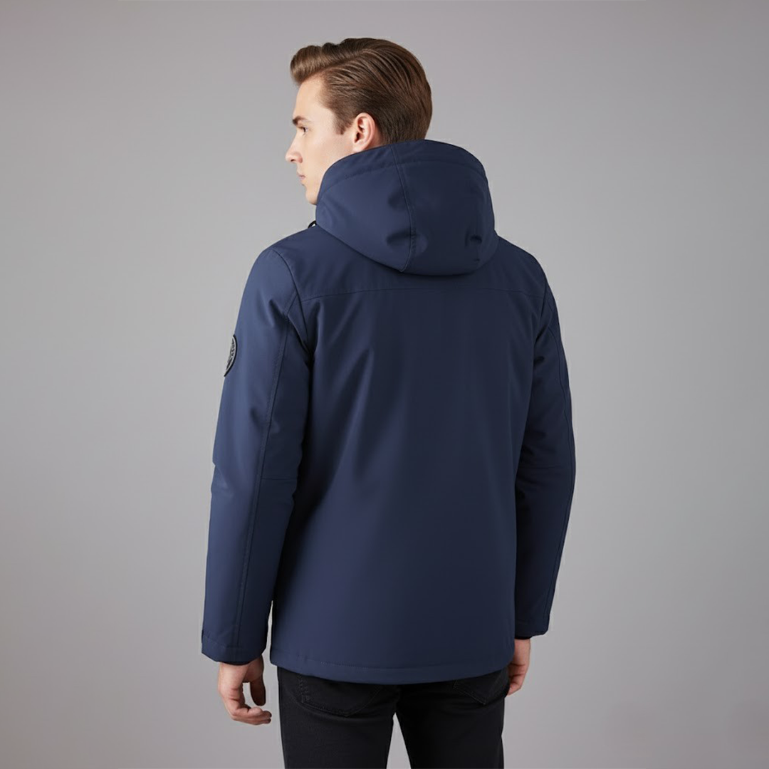 Knud | Herrarnas vattentäta skid-vinterjacka med huva för utomhusbruk